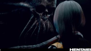 Хентай в реальной жизни - Рэй Лил Блэк трахается с огромным инопланетным монстром порно